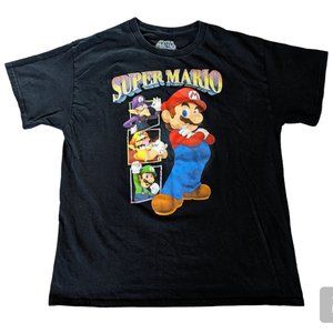 Super Mario Tee T Shirt Short Sleeve 100% Cotton Crew Neck Mens Size Large 42/44